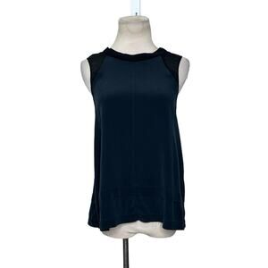 Madewell black silk sleeveless blouse size small